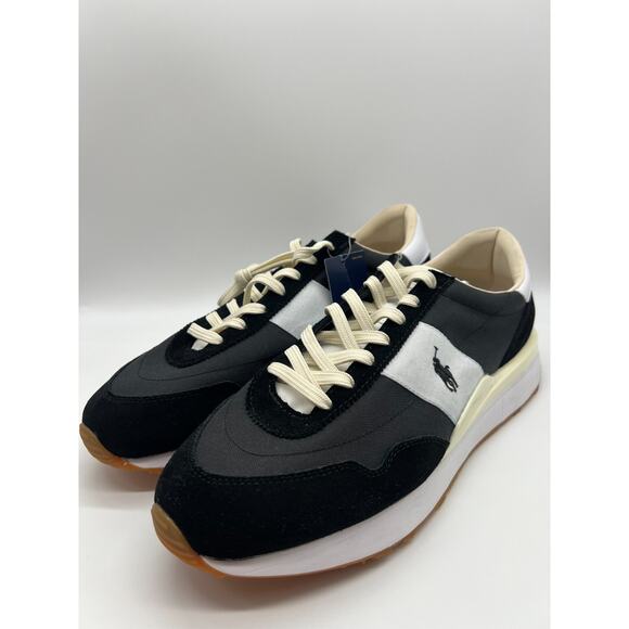 Polo Ralph Lauren Train 89 Black/White Sneakers Men's Size 14 NEW - Picture 11 of 12